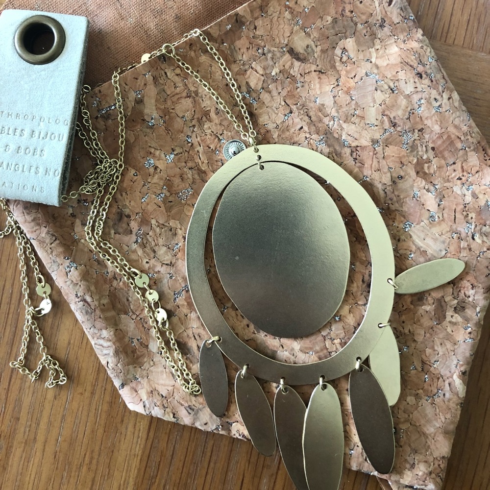 NWT Anthropologie Gold Necklace